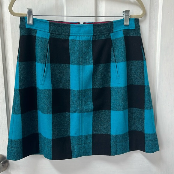 Banana Republic black and turquoise A line skirt size 8 - Picture 1 of 15
